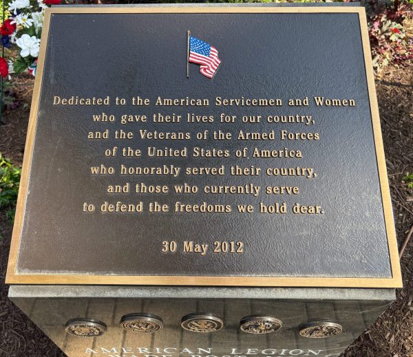 AMERICAN LEGION WADE POST 598 VETERANS MEMORIAL PLAQUE