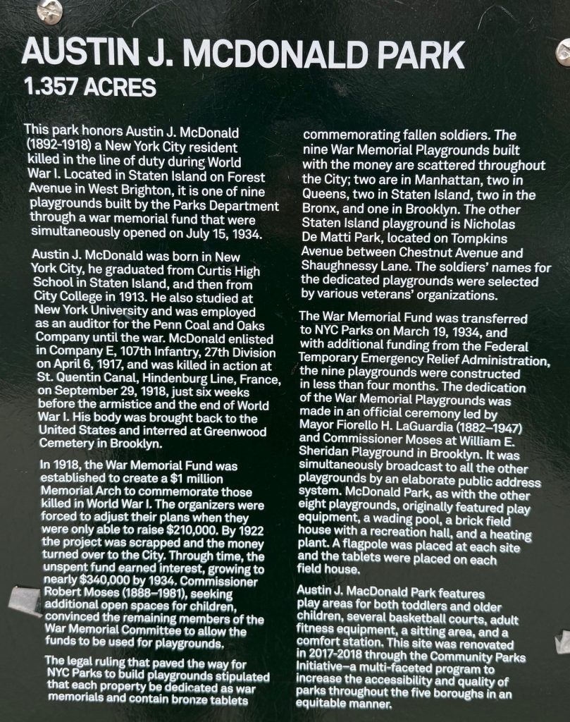 AUSTIN J. MCDONALD MEMORIAL PARK