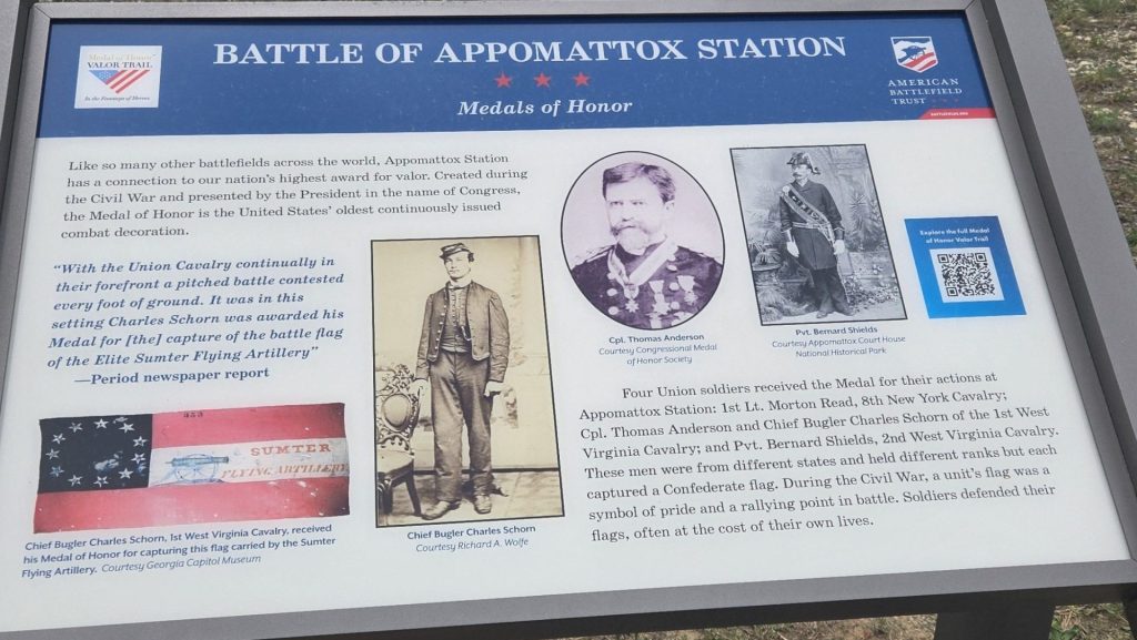 BATTLE OF APPOMATTOX STATION WAR MEMORIAL PANEL