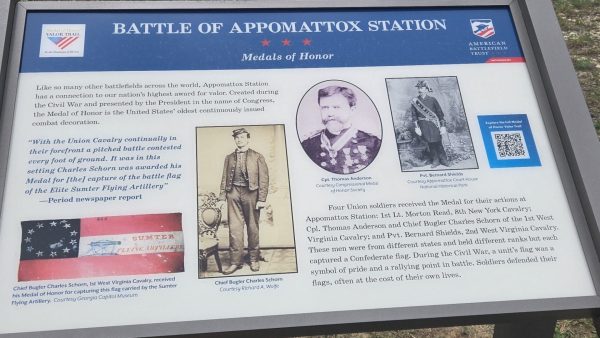 BATTLE OF APPOMATTOX STATION WAR MEMORIAL PANEL