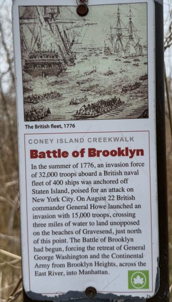BATTLE OF BROOKLYN REVOLUTIONARY WAR MEMORIAL PLAQUE
