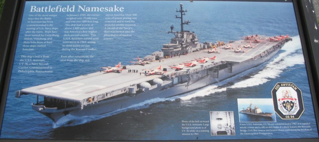 BATTLEFIELD NAMESAKE U.S.S. ANTIETAM MEMORIAL BELL PANEL