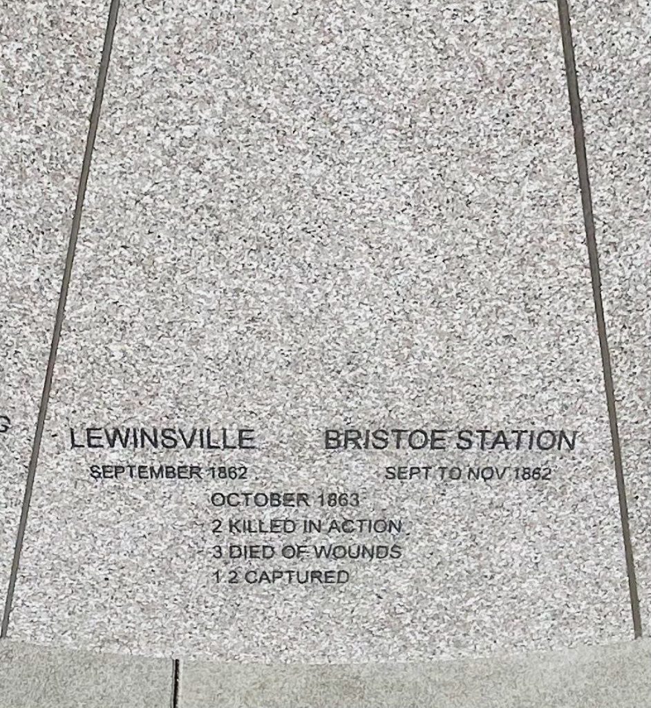 BATTLES OF THE CIVIL WAR MEMORIAL STONE C