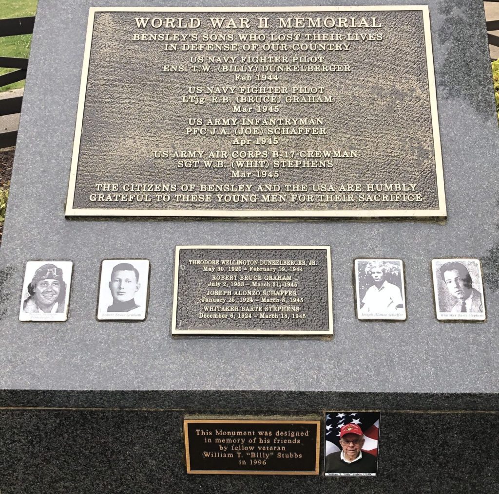 BENSLEY’S SUPREME SACRIFICE WORLD WAR II VETERANS MEMORIAL