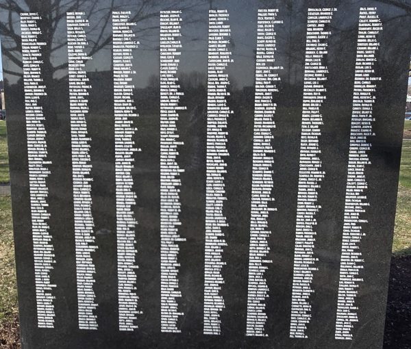 BURLINGTON WORLD WAR AND NATIONAL CONFLICTS VETERANS MEMORIAL STONE B