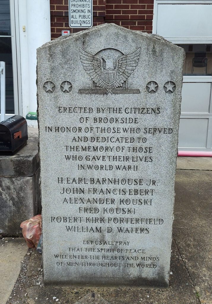 CITIZENS OF BROOKSIDE WORLD WAR II MEMORIAL