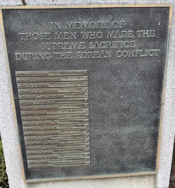 CITY OF NEW ROCHELLE SUPREME SACRIFICE KOREAN CONFLICT MEMORIAL PLAQUE