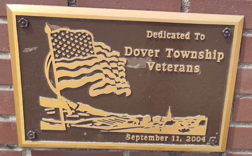 DOVER TOWNSHIP VETERANS MEMORIAL PLAQUE