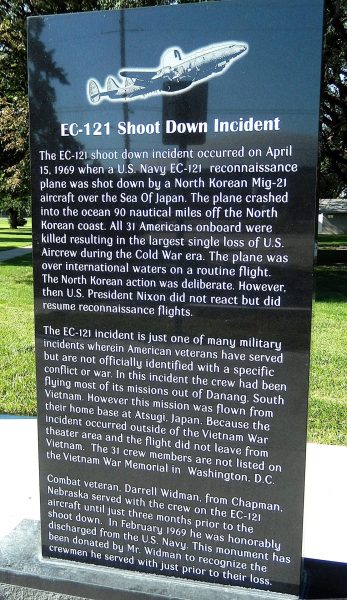 EC-121 SHOOT DOWN INCIDENT MEMORIAL STONE A