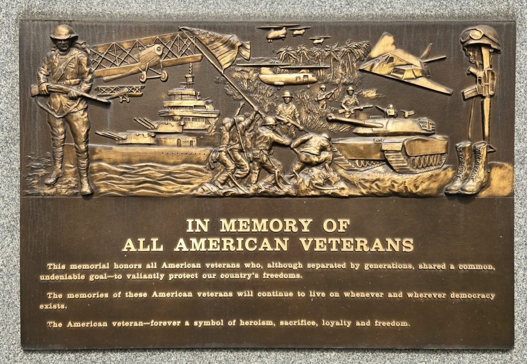 EAST PITTSBURGH IN MEMORY OF ALL AMERICAN VETERANS PLAQUE