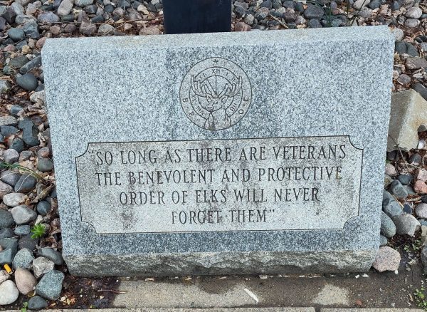 ELKS LODGE NO. 1699 VETERANS MEMORIAL FLAGPOLE STONE