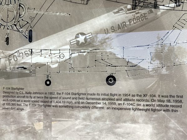 F-104 STARFIGHTER 1954 MEMORIAL AIRCRAFT PLAQUE