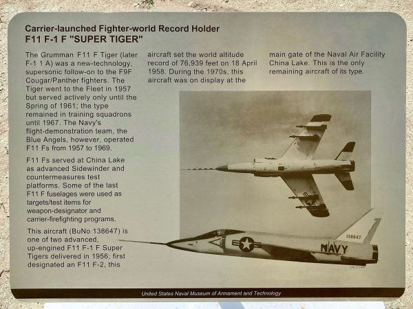 F11 F-1F “SUPER TIGER” MEMORIAL AIRCRAFT PLAQUE