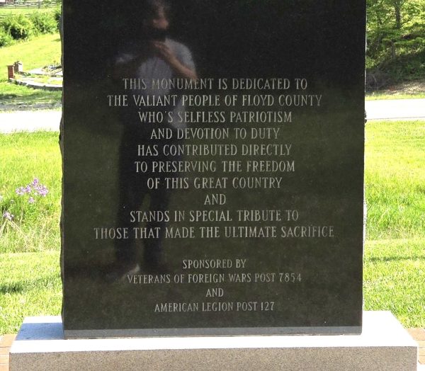 FLOYD COUNTY VETERANS MEMORIAL BACK