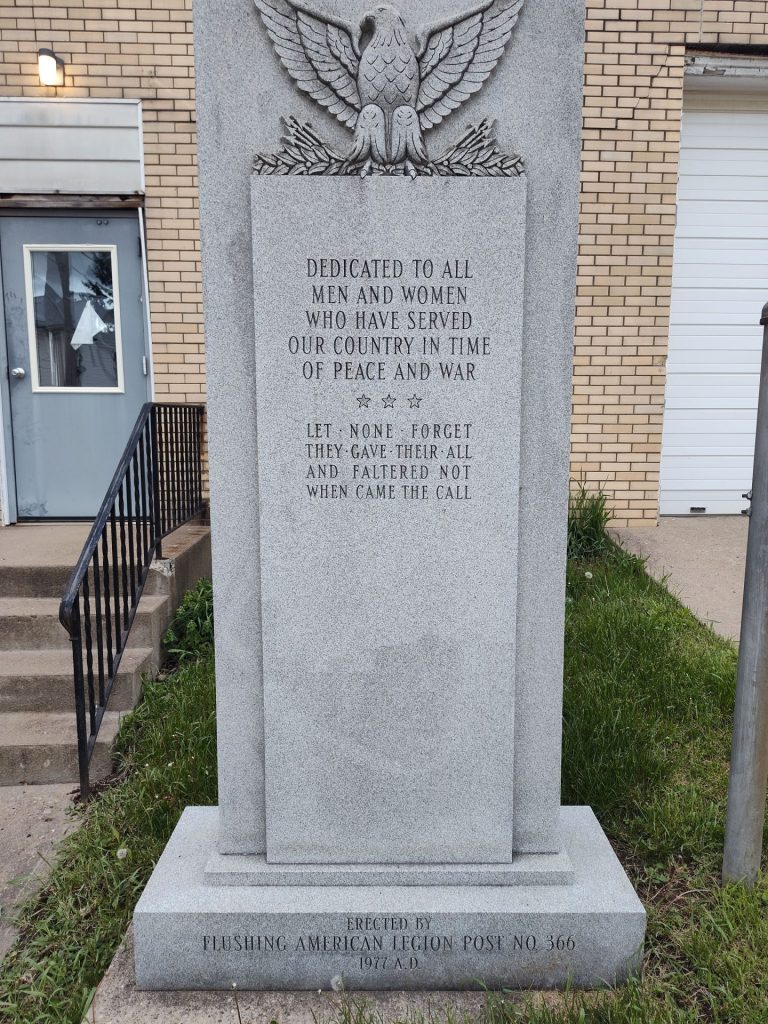 FLUSHING AMERICAN LEGION POST NO. 366 VETERANS MEMORIAL