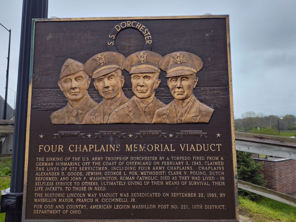 FOUR CHAPLAINS MEMORIAL VIADUCT BACK END PLAQUE A