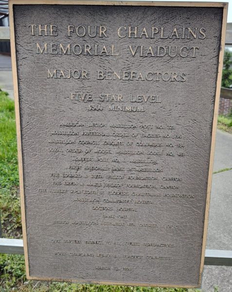 FOUR CHAPLAINS MEMORIAL VIADUCT BACK END PLAQUE B