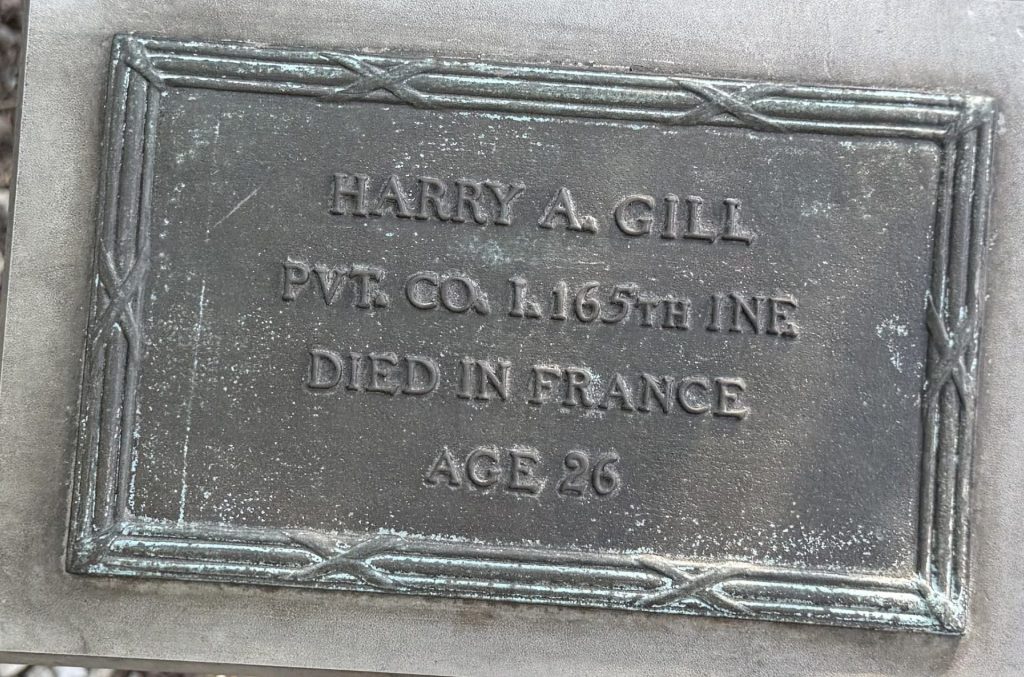 HARRY A. GILL WAR MEMORIAL PLAQUE