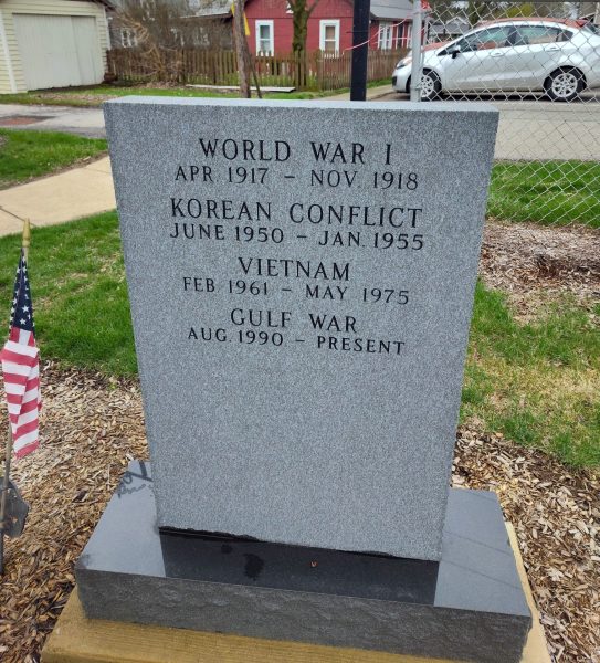 HAYESVILLE WAR VETERANS MEMORIAL BACK