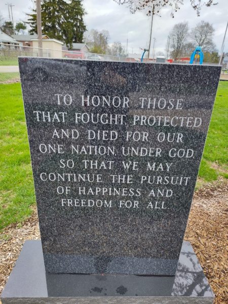 HAYESVILLE WAR VETERANS MEMORIAL FRONT