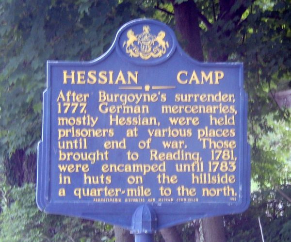 HESSIAN CAMP REVOLUTIONARY WAR MEMORIAL MARKER