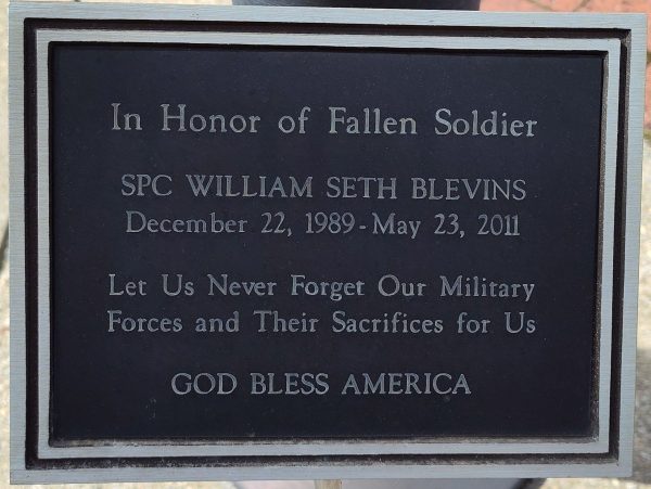 IN HONOR OF FALLEN SOLDIER WAR MEMORIAL PLAQUE