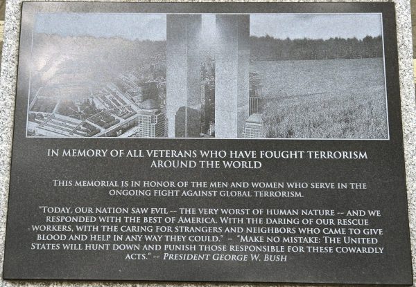IN MEMORY OF ALL GLOBAL WAR ON TERRORISM VETERANS MEMORIAL PLAQUE