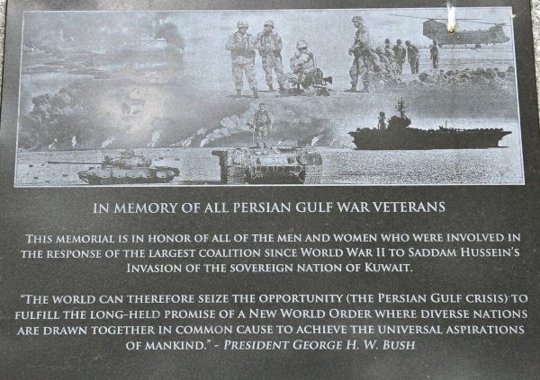 IN MEMORY OF ALL PERSIAN GULF WAR VETERANS MEMORIAL PLAQUE
