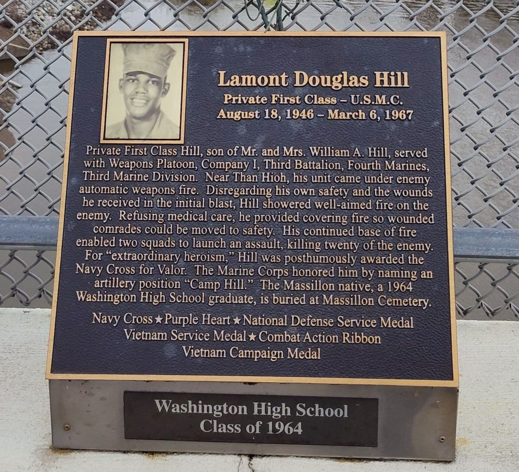 LAMONT DOUGLAS HILL WAR MEMORIAL PLAQUE