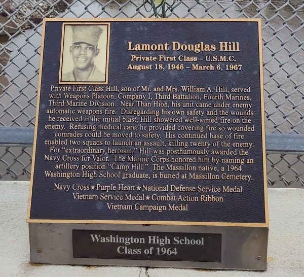 LAMONT DOUGLAS HILL WAR MEMORIAL PLAQUE