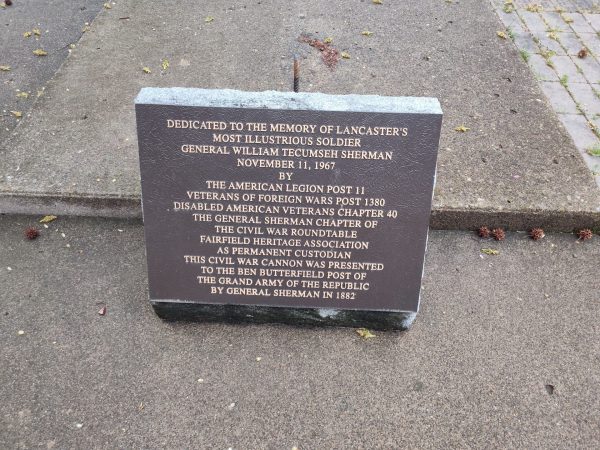 LANCASTER GENERAL WILLIAM TECUMSEH SHERMAN WAR MEMORIAL TABLET