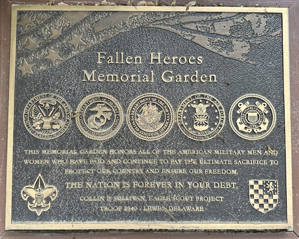 LEWES FALLEN HEROES MEMORIAL GARDEN PLAQUE