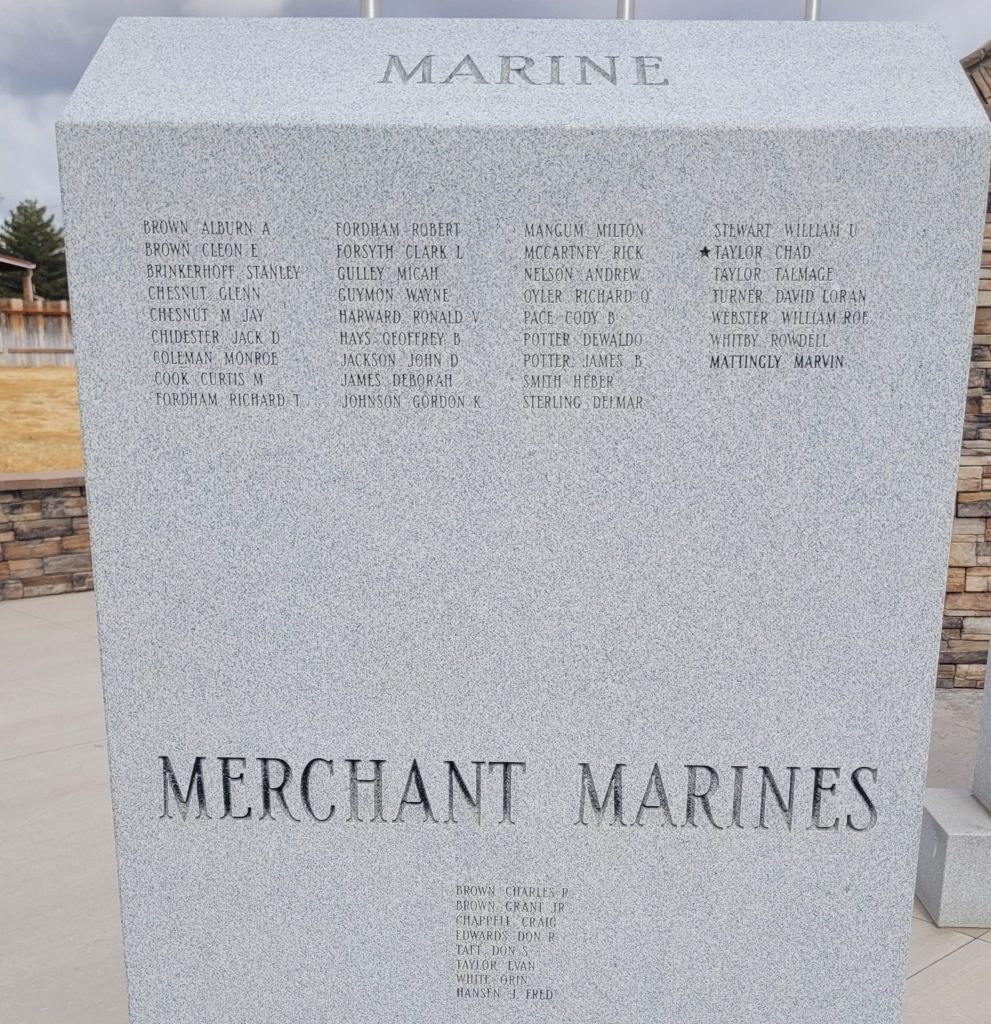 LOA WAR VETERANS MEMORIAL STONE F