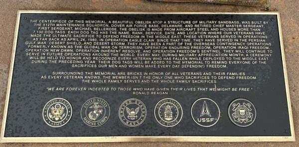 MIDDLE EAST ULTIMATE SACRIFICE VETERANS MEMORIAL PLAQUE