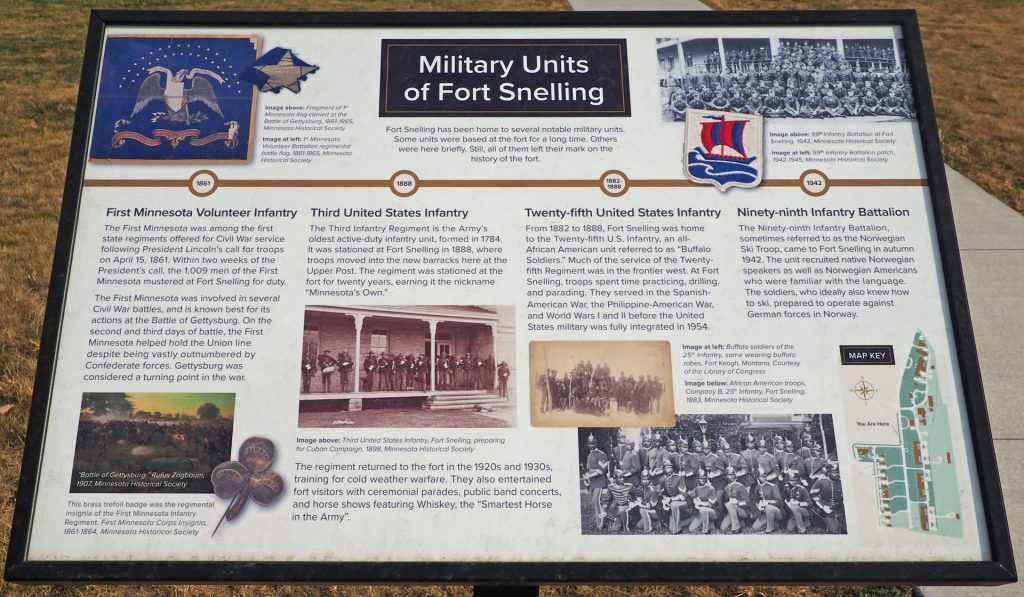 MILITARY UNITS OF FORT SNELLING WAR MEMORIAL PANEL