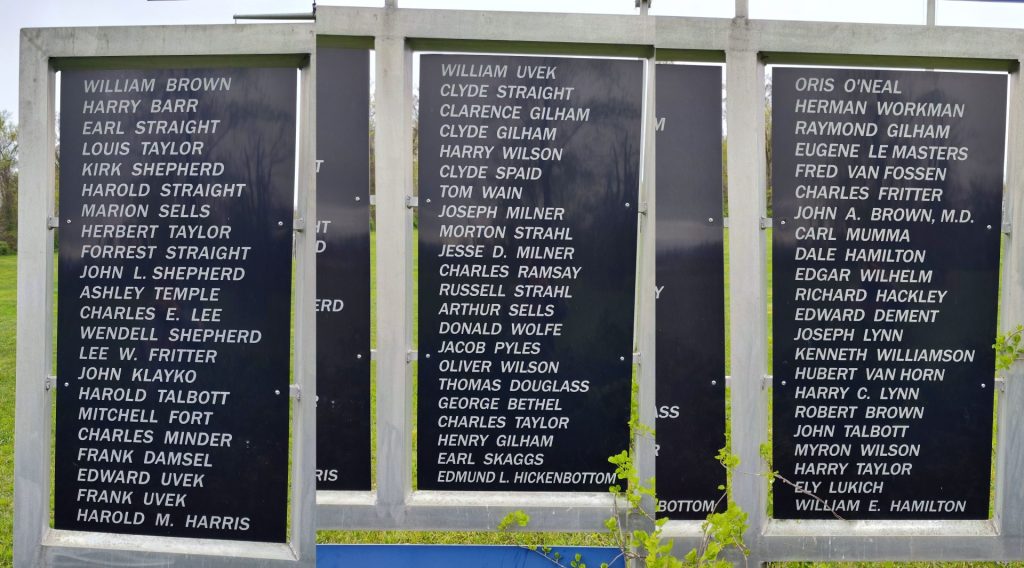 MORRISTOWN DISTRICT ROLL OF HONOR WAR MEMORIAL LEFT SIDE