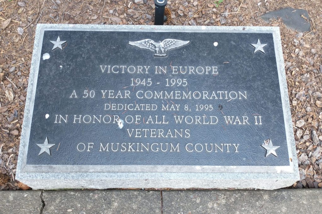 MUSKINGUM COUNTY 50 YEAR WORLD WAR II MEMORIAL TABLET
