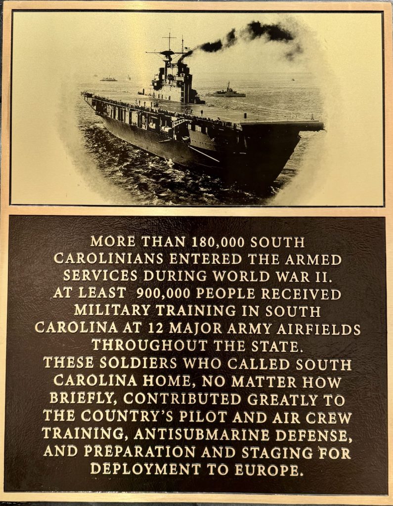 MYRTLE BEACH WORLD WAR II MEMORIAL PLAQUE B