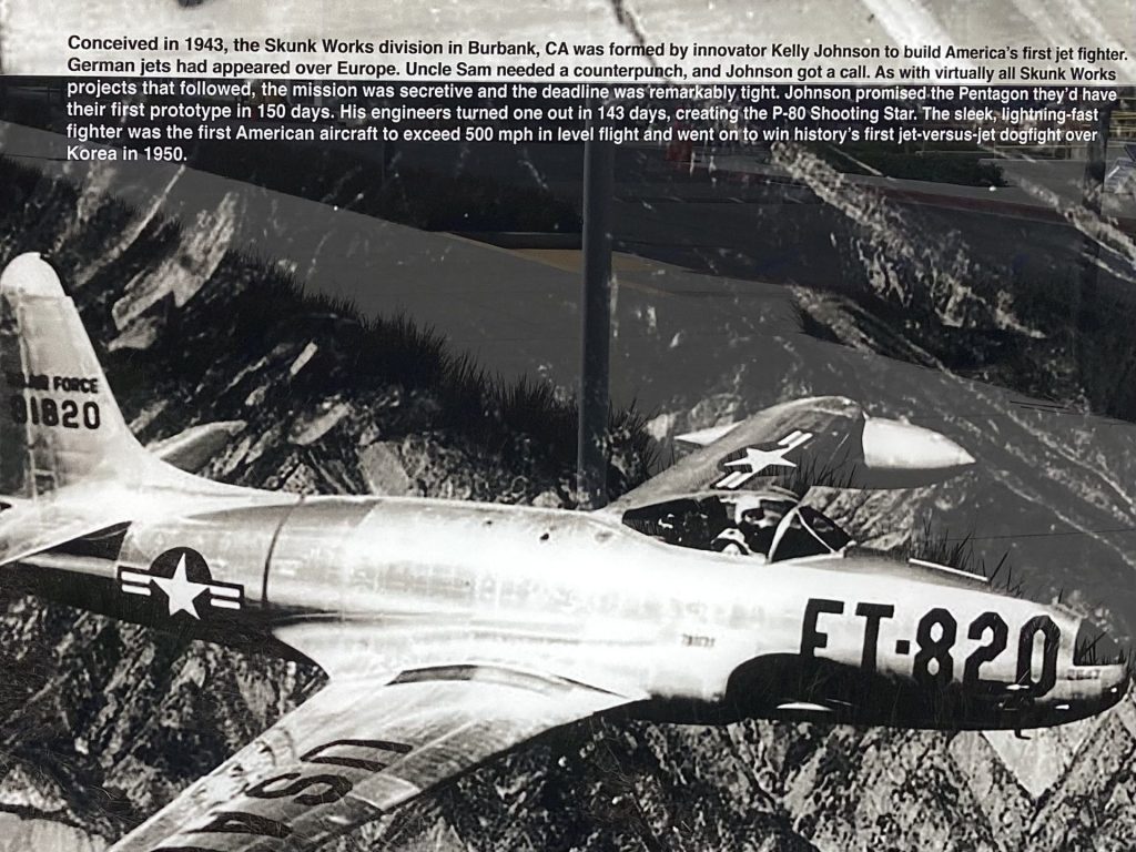 P-80 SHOOTING STAR 1944 MEMORIAL AIRCRAFT PLAQUE