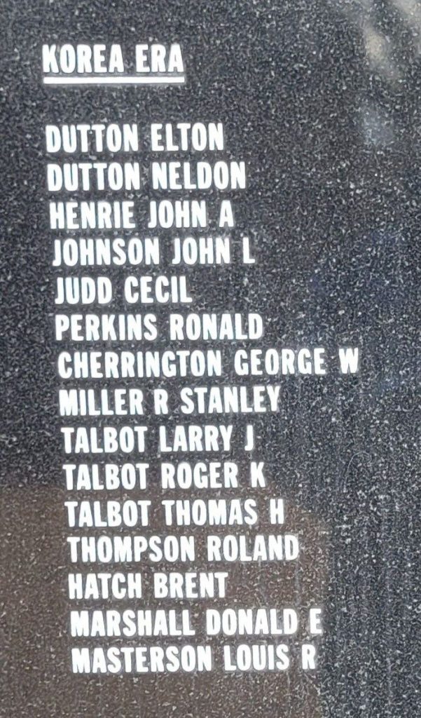 PANGUITCH-HATCH VETERANS HONOR ROLL MEMORIAL PLAQUE E