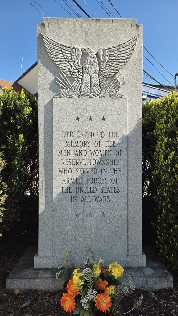 RESERVE TOWNSHIP ARMED FORCES ALL WARS MEMORIAL