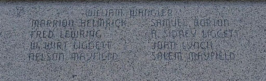 RIPLEY CIVIL WAR MEMORIAL HONOR ROLL STONE D