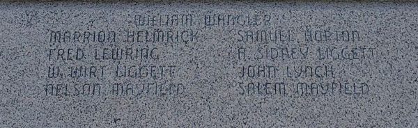 RIPLEY CIVIL WAR MEMORIAL HONOR ROLL STONE D