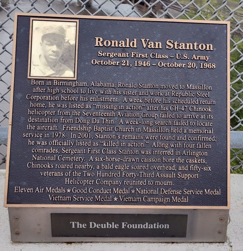 RONALD VAN STANTON WAR MEMORIAL PLAQUE