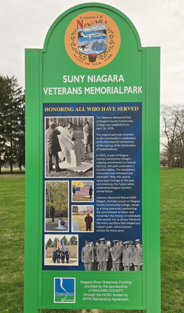 SUNY NIAGARA VETERANS MEMORIAL PARK MARKER