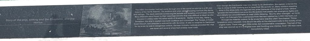 SEBASTIAN FOUR CHAPLAINS MEMORIAL PLAQUE B