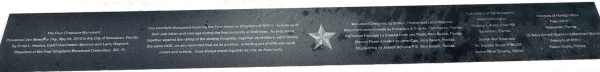 SEBASTIAN FOUR CHAPLAINS MEMORIAL PLAQUE H