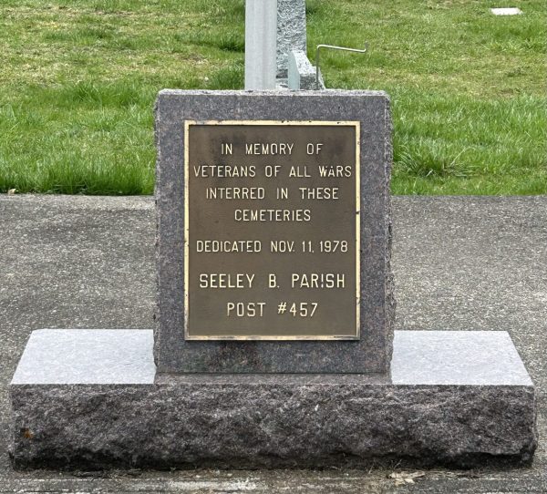 SEELEY B. PARISH POST #457 VETERANS OF ALL WARS MEMORIAL FLAGPOLE PLAQUE