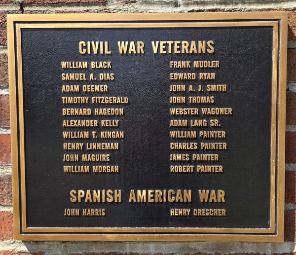 SOUTH VERSAILLES TWP WAR VETERANS MEMORIAL PLAQUE E
