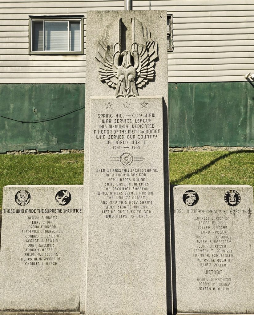 SPRING HILL WORLD WAR II HONOR ROLL MEMORIAL